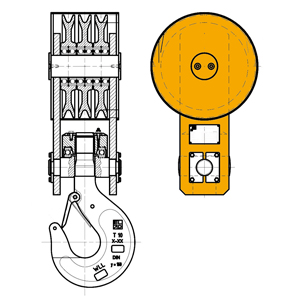 3 sheaves overhead craneblock|1HE and 1HF type