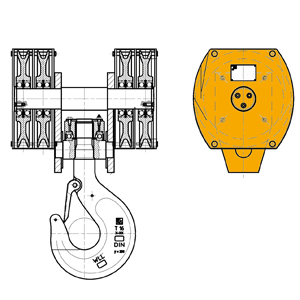 4 sheaves overhead craneblock|1HM-1HG-1HL type