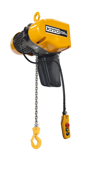 KQ/1G type|WLL from 125 kg to 1 t|With hook suspension|Single lifting speed