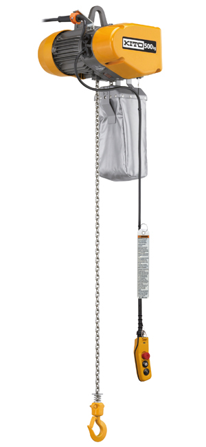 KQS-D/1S type SINGLE PHASE|WLL 500 kg and 1 t|With suspension eye|or with hook suspension|Double lifting speed