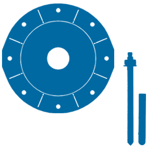 Base plates for mounting with chemical anchors