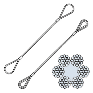 Wire rope slings with soft eyes or thimbles|Fiber core