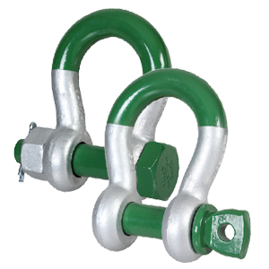 Green Pin Super 
bow shackles (Grade 8)