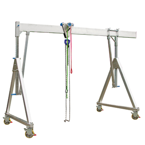 Aluminium gantry cranes|movable under load